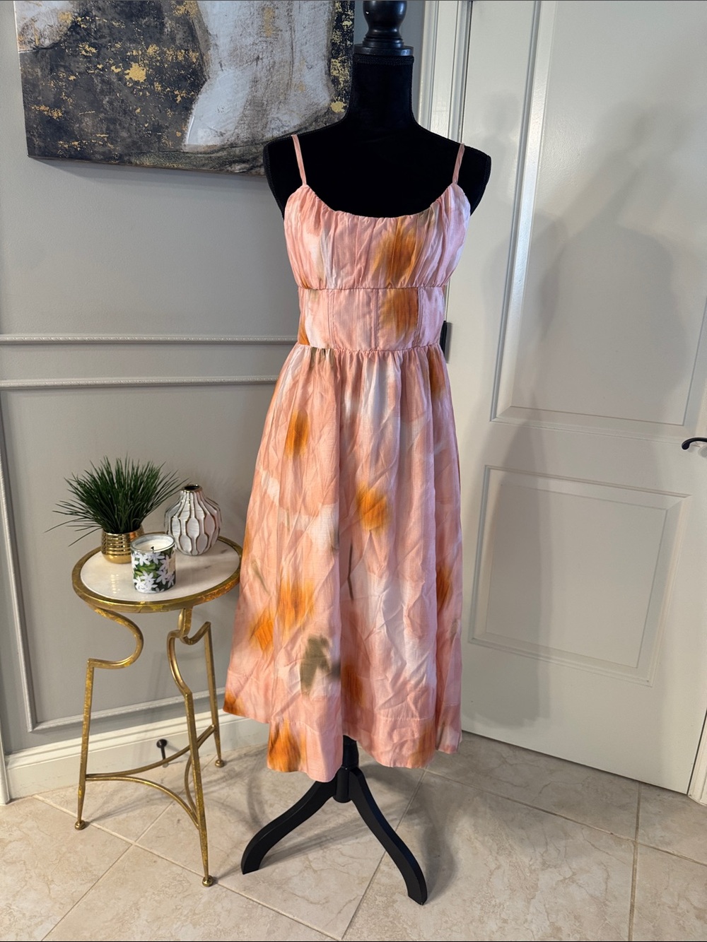 Steve Madden Blush Pink Smocked Top